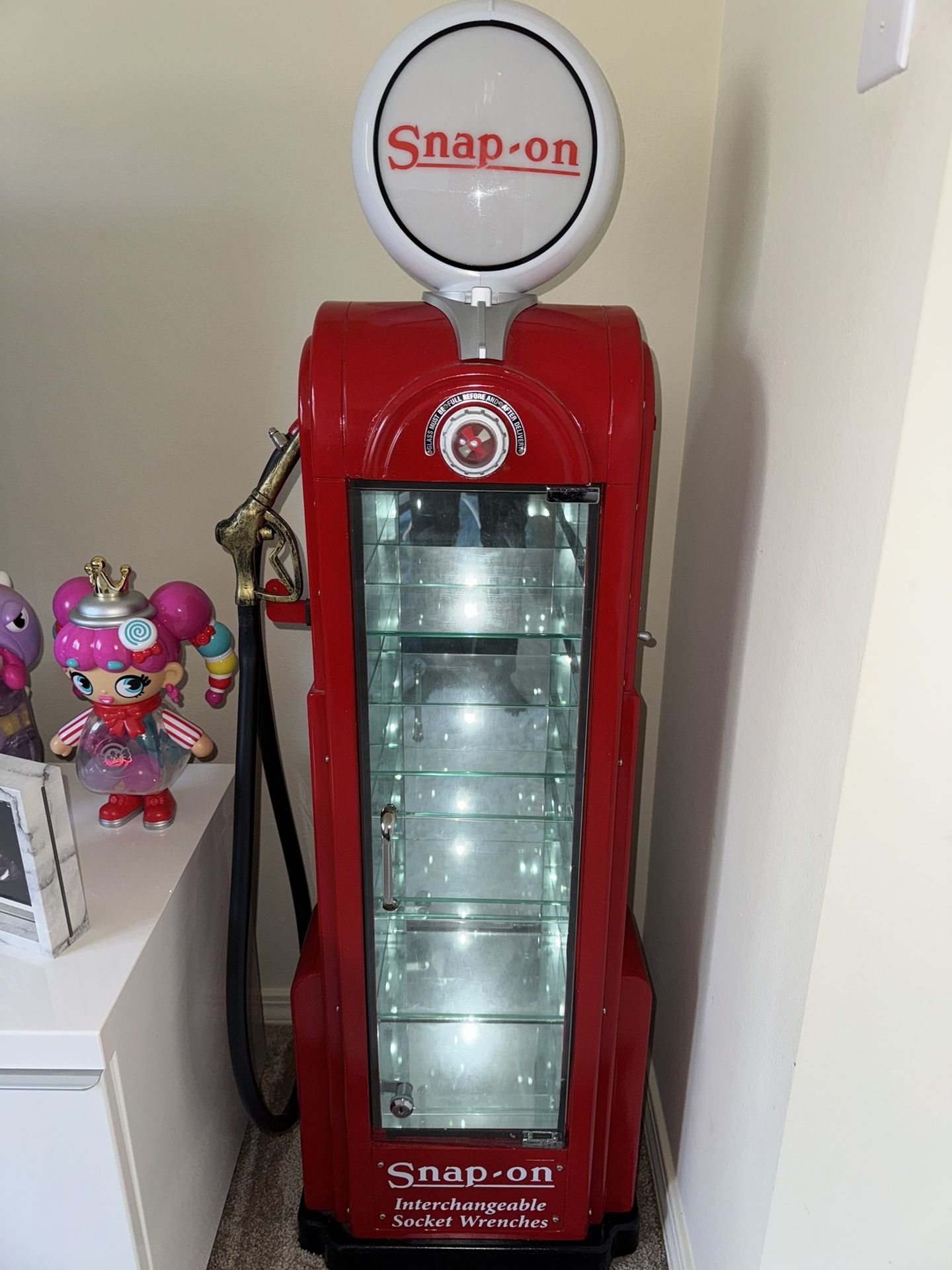 SNAP ON 1:2 WAYNE 60 GAS PUMP DISPLAY CASE Life Size RARE