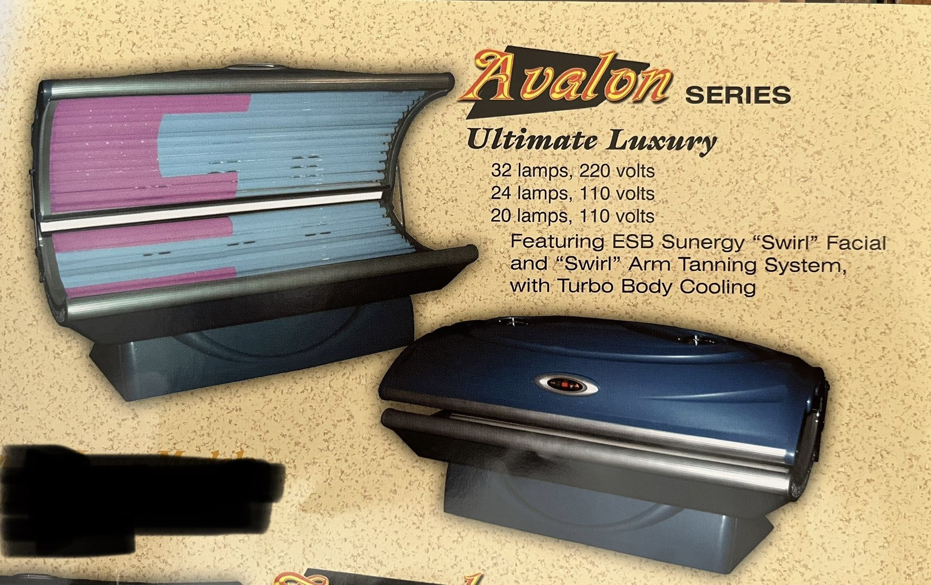 ESB -Avalon Ultimate luxury Tanning Bed