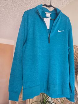 Nike Turquoise Heathered Quarter Zip Pullover - Men's Medium - Brand New With Tags