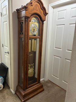 Howard Miller Grandfather Clock — Triple Chime, Runs Great