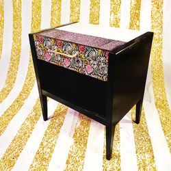 Funky Floral Print MCM Nightstand