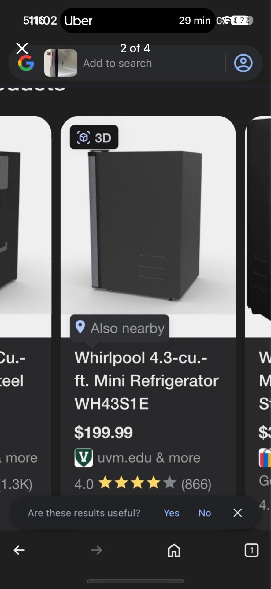 Whirl Pool Mini Fridge 