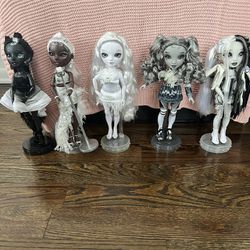 5 Rainbow High Bundle Dolls Grayscale Collection