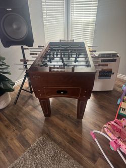 Foosball Table with Wood Cabinet