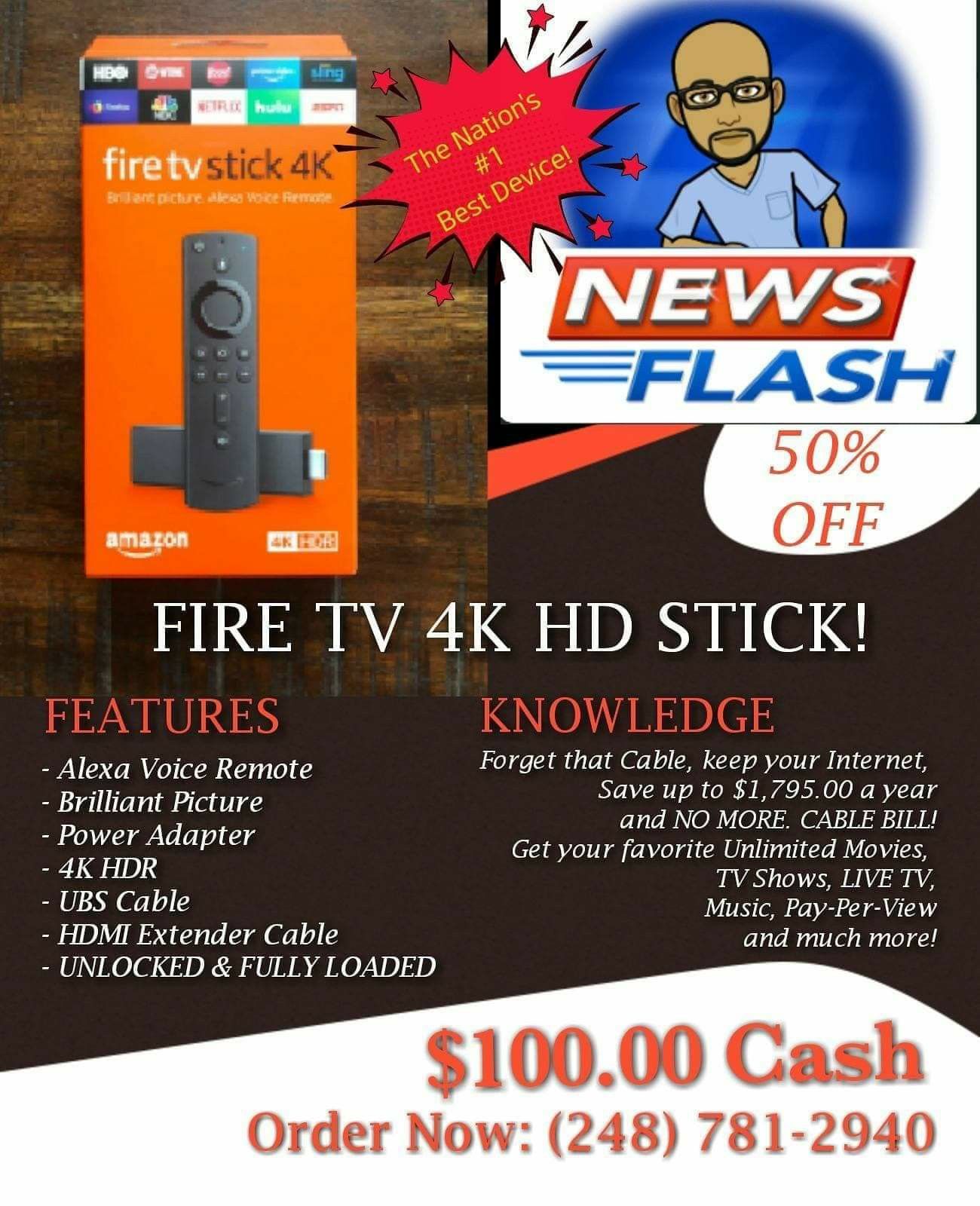 Fire TV Stick 4K - $85.00