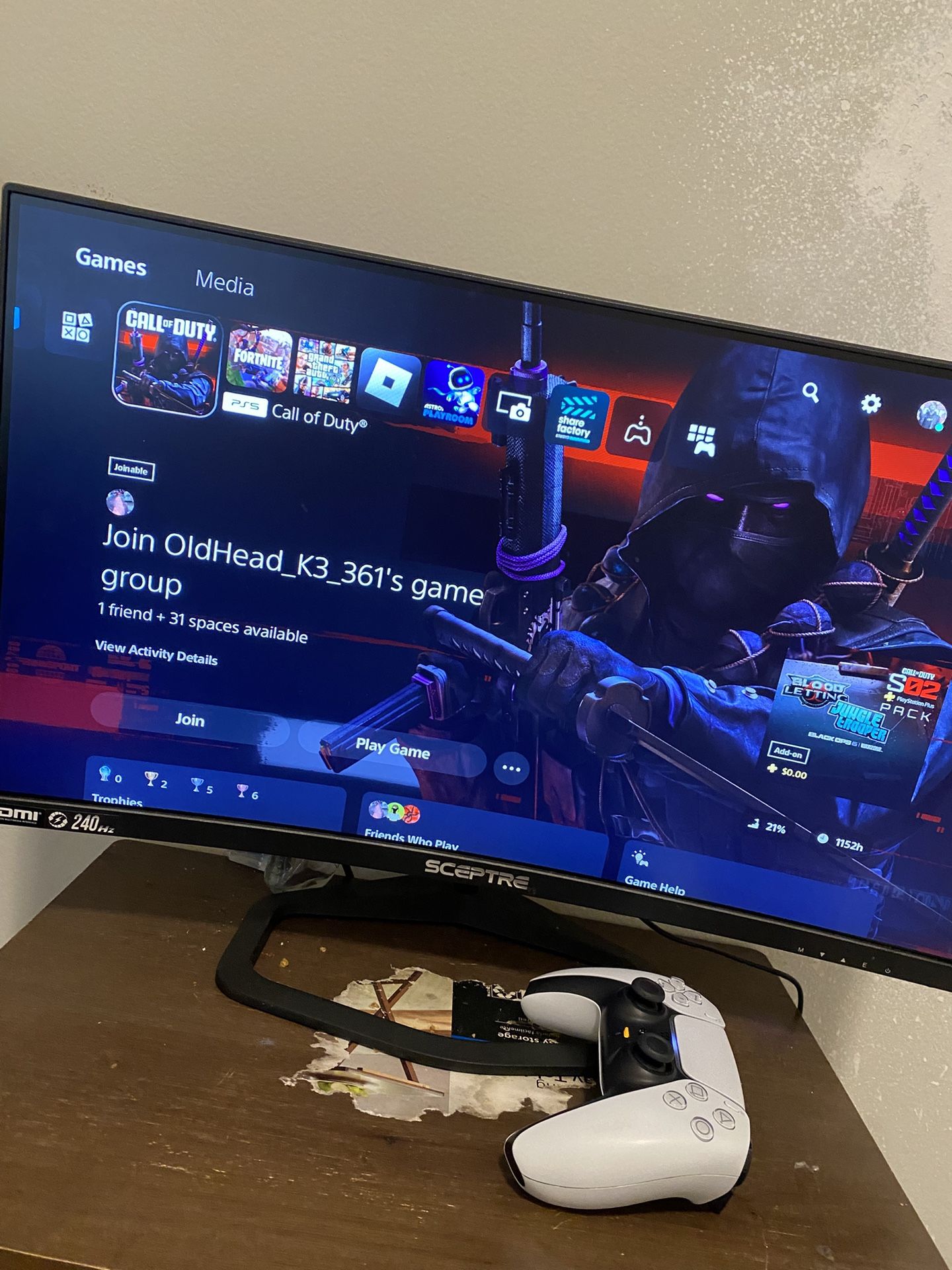 Ps5 Slim Disc And 240 Curve Sceptre Monitor