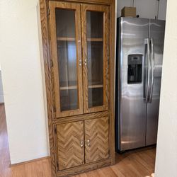 Wood Curio Cabinet 