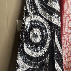 Medium Black/white Sequins Dress 