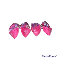 1 Pair Hot Pink Hair Bows / Hablamos Español 