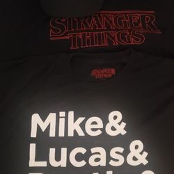 STRANGER THINGS T-SHIRTS,HAT,ELEVEN PLUSHIE AND IRON ON PATCH
