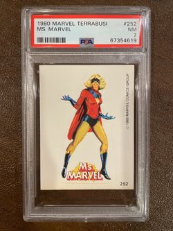 1980 Marvel Terrabusi Spanish #252 Ms. Marvel PSA 7 Pop 2