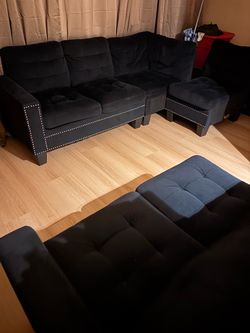 🖤 Black Sectional Sofa for Sale 🖤
