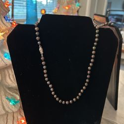Genuine Freshwater Baroque Chocolate Pearl Necklace 16”
