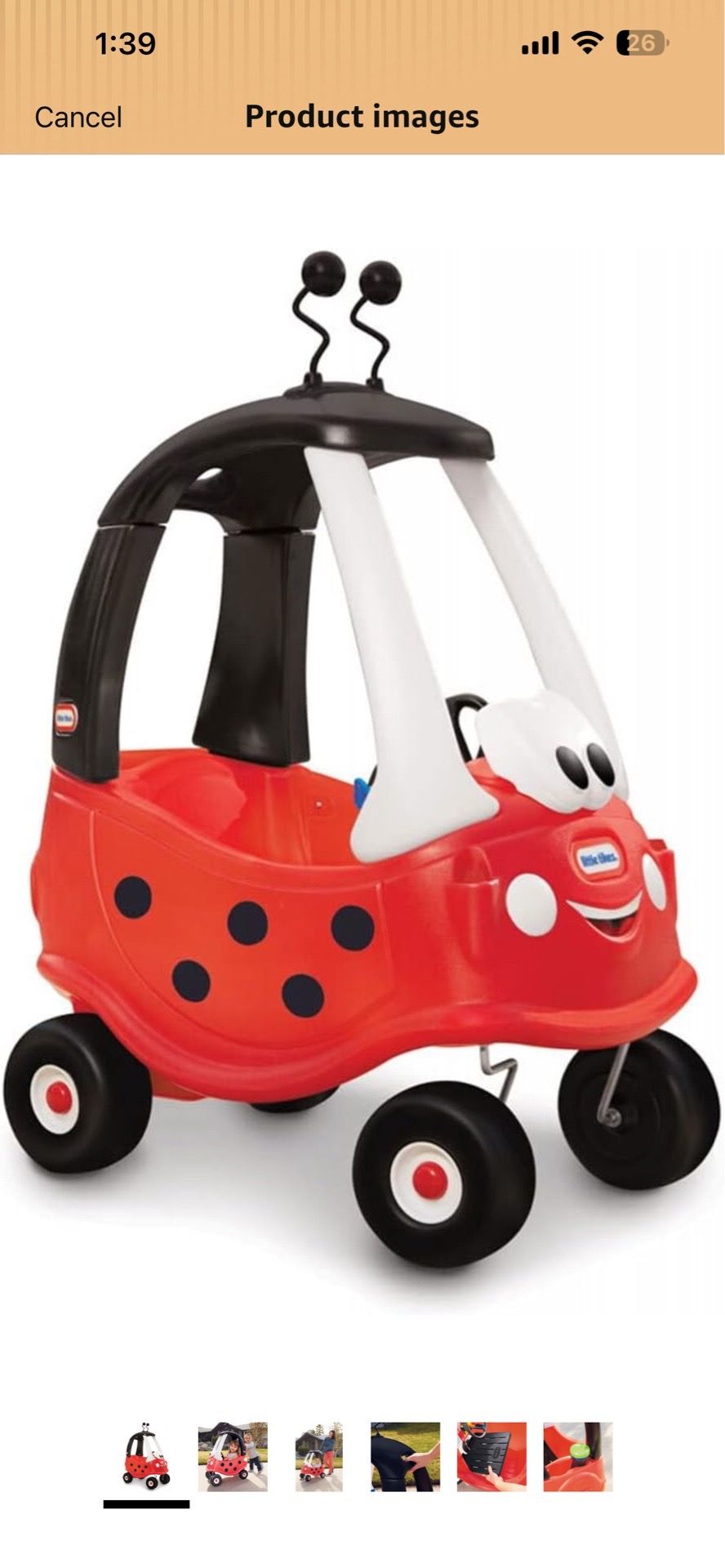 Little Tikes Ladybug Cozy Coupe Ride-On Car