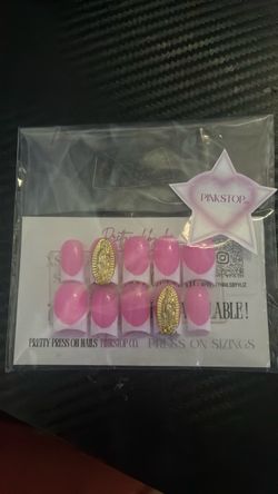 Handmade Polygel white French Tip Press on nails