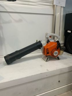 STIHL BG50 Handheld Gas Leaf Blower Orange Black White Plastic Metal