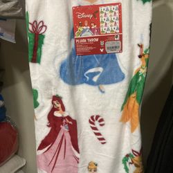 Disney Princess Christmas Blanket Throw