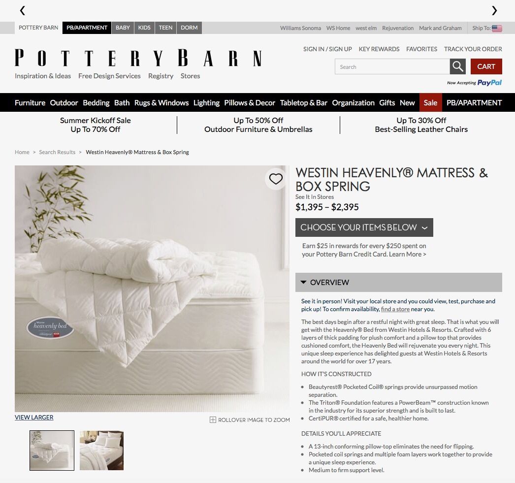 Westin heavenly calKing mattress for Sale in Fullerton, CA OfferUp