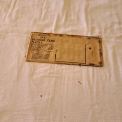 UNOPENED  LICENSE  PLATES  Utah 1937