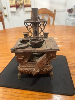 Antique Cast Iron Miniature Wood Stove