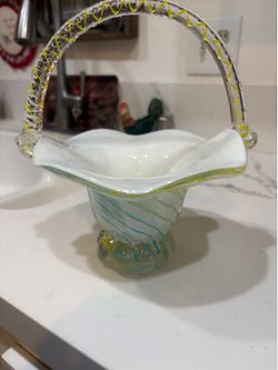 Beautiful glass basket