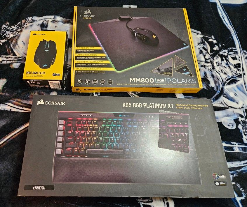 Corsair Rgb  Keyboard Mouse And Mouse pad(USED MINT CONDITION )