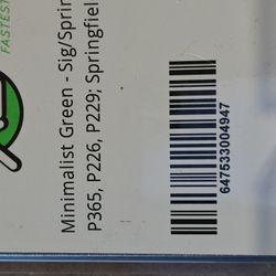 XS Sight Systems Minimalist Green Night Sight For Sig Springfield FN SI-MOO2-4G