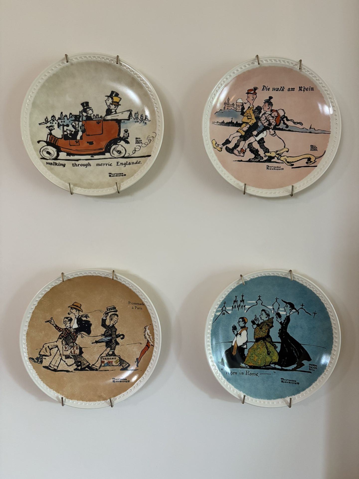 Norman Rockwell Plate Set