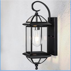 18" Large Black Copper Outdoor Wall Light Fixture