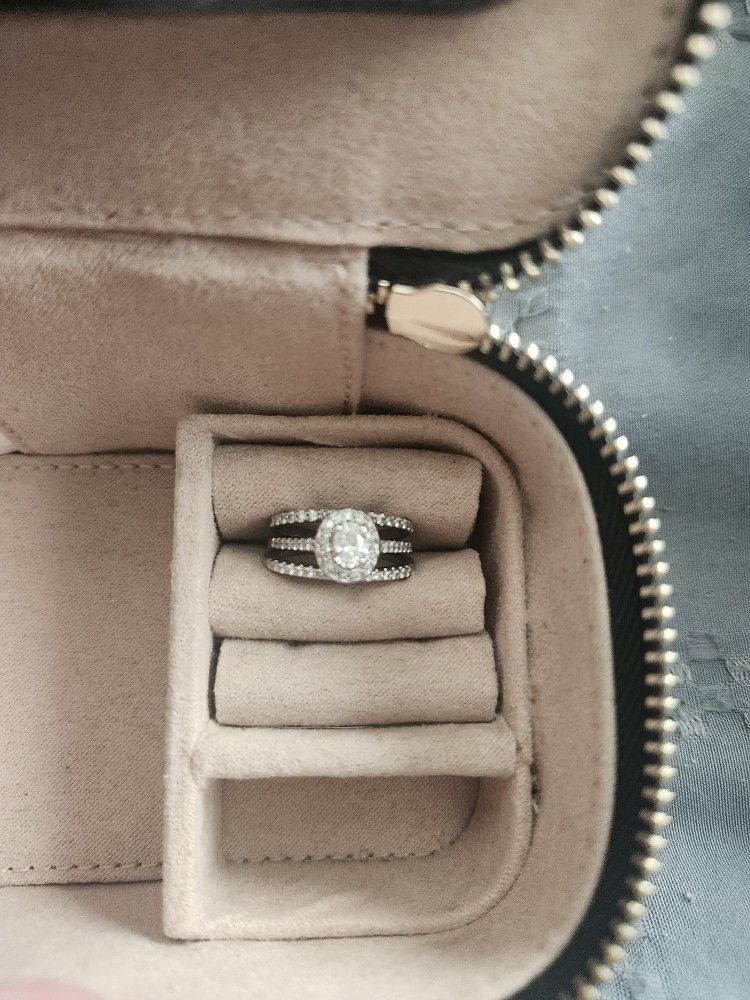 Diamond Platinum Wedding Ring, Size 7