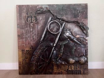 Large Metal Motorcycle Artwork
