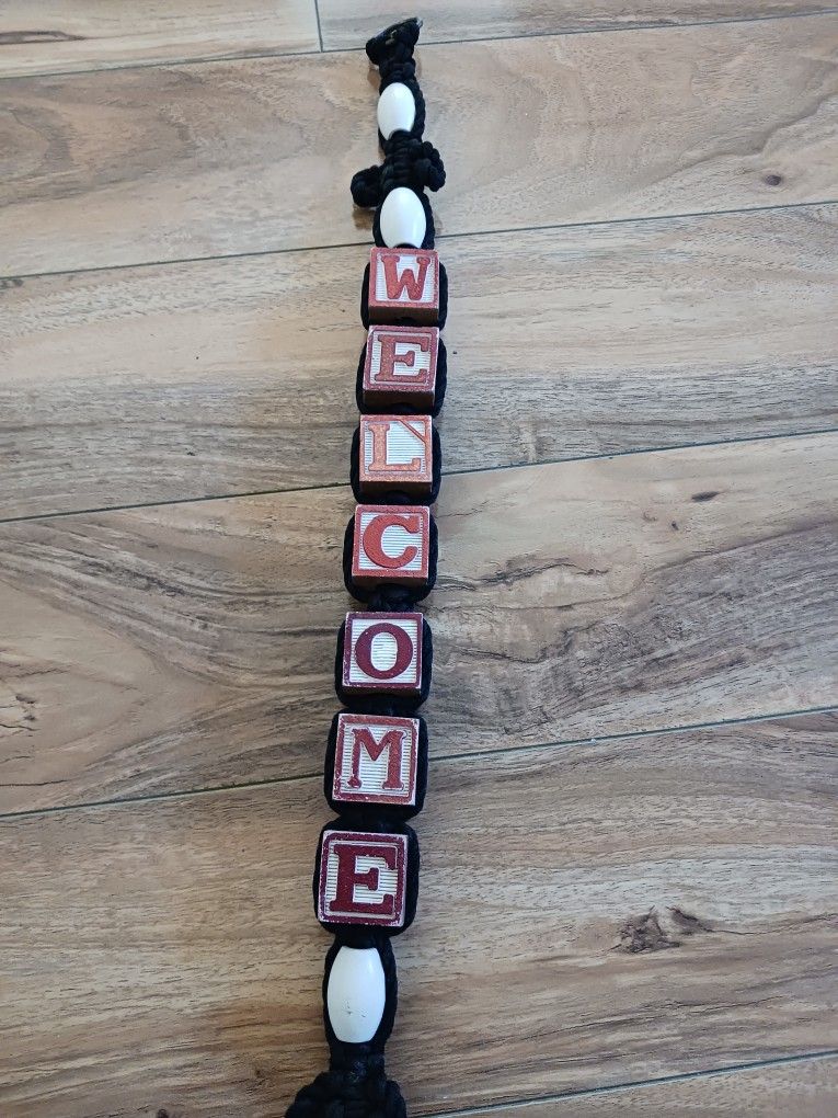 Vintage Alphabet Blocks
&
Beads Welcome Sign