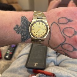 Omega Automatic Seamaster Cosmic 2000 Vintage Gold Watch 