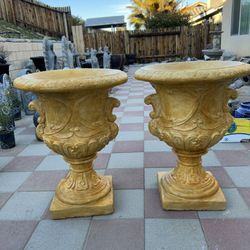 New Flower Pots Made Out Of Cement Perfect Gift 