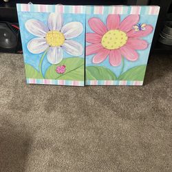 Kids Canvas Art Decor; Sold Together 