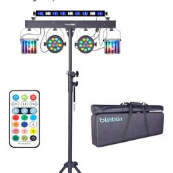 Pair of DJ Lights Bar Gig with Stand, 5 In 1 Lights