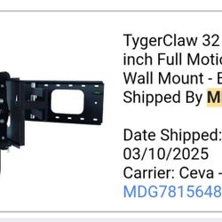 TygerClaw 32 to 92 Inch Full Motion Wall Mount 