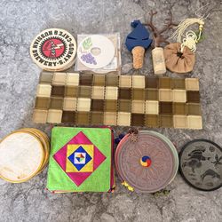 Wine glass coasters!