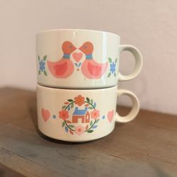 80’s Victoria House Soup Ceramic Soup Bowls 