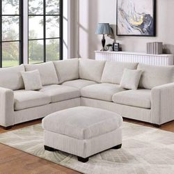 3 Pieces white sectional 