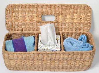 Rattan woven tissue box