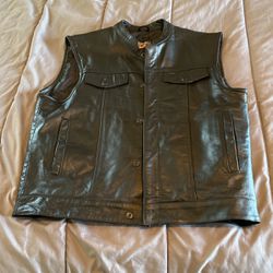 XL Conceal Carry Leather Vest 