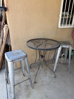 Two Metal Stools(not table)