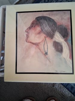 R.C. Gorman Signed Art Print with Mat 12' x12' pickup only cash