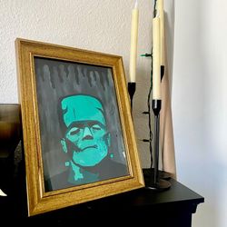 Frankenstein Painting Halloween Decor 