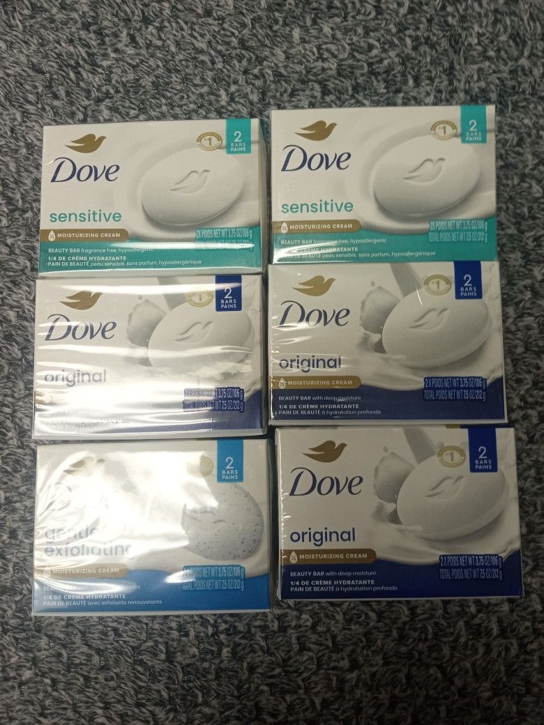 DOVE SOAP BARS 2 BARS PER PACK