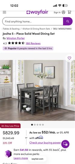 Grey dining table
