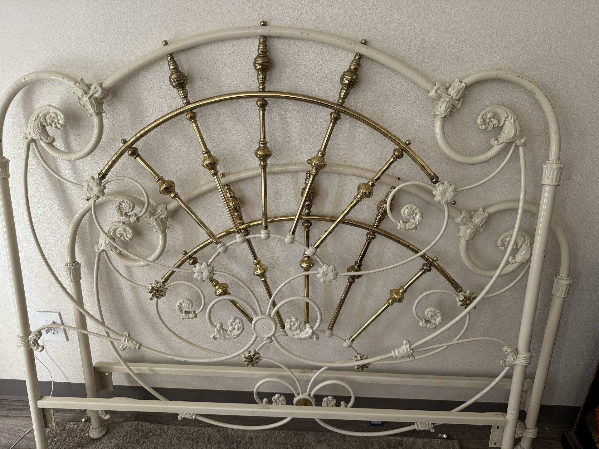 Antique Brass, Queen Headboard And Footboard