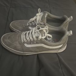 Grey And White Vans Old Skool shoes