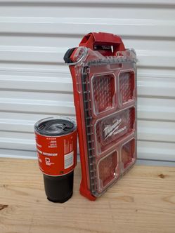 Milwaukee Packout Compact Low-Profile Organizer & 30oz Tumbler Combo